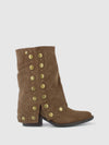 Botas com Fecho em Taupe